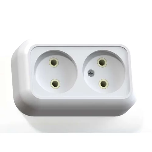 Розетка 2-м ОП Валентина РА10-382 10А IP20 бел. Кунцево 5416 Розетка 2-м ОП Валентина РА10-382 10А IP20 бел. Кунцево 5416